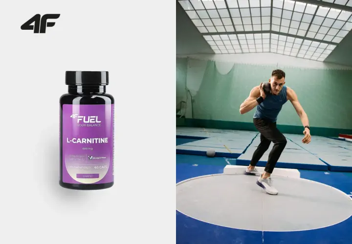 Suplement diety L-karnityna 600 mg. Kiedy brać? Idealny dla sportowców, jak ten kulomiot, by wesprzeć formę.